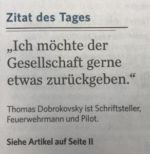 Zitat des Tages in der Leonberger Kreiszeitung vom 11. September 2018